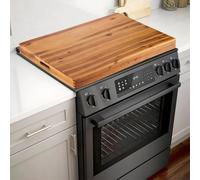 TIDITA Stove Top Cover - Acacia Wood Noodle Board for Gas and Electric Stovetops - Wooden Kitchen Sink Cover for Counter Space & Tray