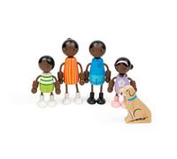 Tidlo Black Family Dolls- Wooden Doll Set