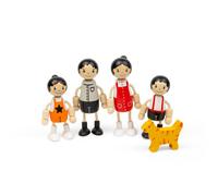 Tidlo East Asian Family Dolls- Wooden Doll Set