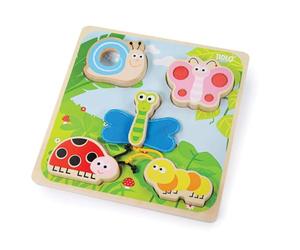 Tidlo House Car & Garden Wooden Peg Puzzle | Classic Wooden Toy, Develops Dexterity & Problem Solving, Educational Gift for Kids