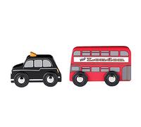 Tidlo Mini London Style Red Bus and Black Cab - Vehicle Set