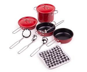 Tidlo Non-Stick Cookware Set (11 Pieces) - Pretend Play