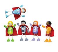 Tidlo Wooden Superhero Figures, Multi