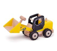 Tidlo T0413 Wooden Front End Loader Construction Vehicles,Multicoloured,14.5x12.5x 33 cm