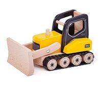 Tidlo Wooden Yellow Bulldozer Toy, Yellow