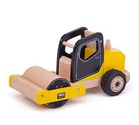 Tidlo T0416 Wooden Road Roller Construction Vehicles | Classic Wooden Toy, Encourages Creative Play, Educational Gift for Kids