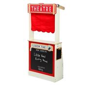 Tidlo Wooden 2-in-1 Shop & Theatre Playset, Changes Seamlessly, Pretend Play