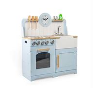 Tidlo Wooden Country Play Kitchen - Blue | Wooden Toy Kitchen