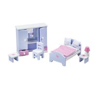 Tidlo Wooden Dolls House Bedroom Furniture Play Set Accessories