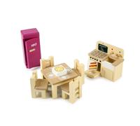 Tidlo Wooden Doll's House Kitchen Furniture Set (US IMPORT)