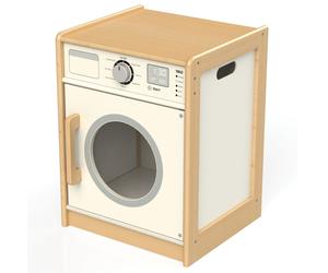 Tidlo Wooden Education Washing Machine, Clicking Dials & Front Opening Door