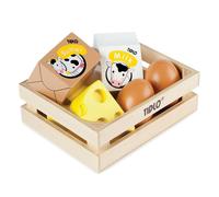 Tidlo Wooden Eggs and Dairy Food Set