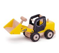 Tidlo Wooden Yellow Front End Loader Toy, Yellow