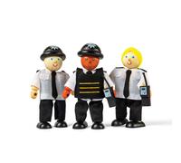 Tidlo Wooden Police Officers and Prisoner Figures Play Set