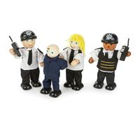 Tidlo Wooden Police Officers & Prisoner Set, Figures Are 12cm Tall