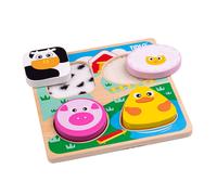 Tidlo Wooden Sensory Touch and Feel Jigsaw Puzzle (Farm)
