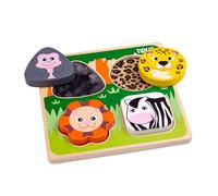 Tidlo Wooden Touch and Feel Puzzle - Safari