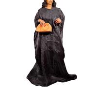 TIDOIRSA African Dresses for Women Elegant, African Clothes Embroideried Plus Size Party Wedding Dresses, Black, One Size