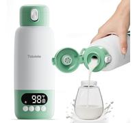 Tidolela Portable Bottle Warmer 17oz Fast Heating in 2 Mins, 6 Temp Settings + Keep Warm, Built-in Sterilizer, for Breastmilk & Formula, Travel & Outdoor Use (Green)