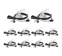 TIDRADIO Radio Earpiece(10 Pack), Walkie Talkies Earpiece with Mic, 2 Pin Security Headset for BAOFENG BF-888S BF-88E UV-5R Mini UV-5RM Maylawn Retevis RT24 RT27 Kenwood Walkie Talkies Accessories