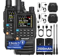 TIDRADIO TD-H3 Ham Radio Transceiver, Air Band Type C &Wireless Programming Walkie Talkies for adults, Frequency Match, Dual Band Two Way Radio, Long Range Handheld Amateur Radio for Adults-2 Pack