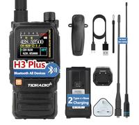 TIDRADIO TD-H3 Plus Ham Radio, Bluetooth-headphone-connectable Walkie Talkies, Wireless Programming, Multi-band Walkie Talkies for Adults Long Range, Emergency Amateur 2 Way Radio-1 Pack