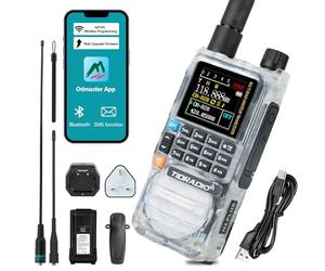 TIDRADIO TD-H3 Plus Ham Radio, Bluetooth-headphone-connectable Walkie Talkies, Wireless Programming,Multi-band Walkie Talkies for Adults Long Range, Emergency Amateur Radio Communication-1 Pack,Crytal