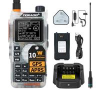 TIDRADIO TD-H9 Ham Radio, 10Watt, GPS, APRS, Spectrum Analysis, Bluetooth Connectivity, SMS, Web Upgrade, AM/FM, NOAA, USB-C Battery, Walkie Talkies for Adults Long Range Two Way Radio - Crystal