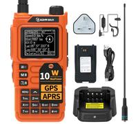 TIDRADIO TD-H9 Ham Radio, 10Watt, GPS, APRS, Spectrum Analysis, SMS, Bluetooth Connectivity, Web Upgrade, AM/FM, NOAA, USB-C Battery, Walkie Talkies for Adults Long Range Two Way Radio - Orange, 1Pack