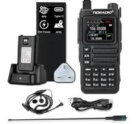 TIDRADIO TD-H9 Ham Radio, 10Watt, GPS, APRS, Spectrum Analysis, SMS, Bluetooth Programming, Web Upgrade, AM/FM, NOAA, USB-C Battery, Walkie Talkies for Adults Long Range Two Way Radio - Black