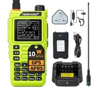 TIDRADIO TD-H9 Ham Radio Walkie Talkies | 10Watt, GPS, APRS, Spectrum Analysis, Bluetooth Connectivity, SMS, Web Upgrade, AM/FM, NOAA, USB-C Charing Long Range Two Way Radio - Green
