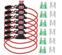 TIDTALEO 1 Set Inline Fuse Holder with Standard Fuse Kit for Automotive Use Durable Wire for Reliable Circuit Protection