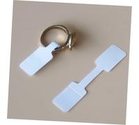 TIDTALEO 100Pcs Blank Jewelry Price Tag Stickers Adhesive Removable Labels for Rings Necklaces Earrings Bracelets with Non-Sticky Center for Identification and Display