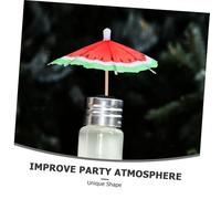 TIDTALEO 100pcs Disposable Cocktail Picks with Tropical Mini Parasols Safe Material Party Drink Decorations for Fruit Cupcakes and Cocktail Garnishes