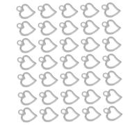 TIDTALEO 100pcs DIY Hollow Heart Pendants Alloy Jewelry Making Accessories for Necklaces Bracelets Earrings Craft Supplies Decorative Charms for Jewelry Creation