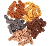 TIDTALEO 100pcs Handmade Leather Clothing Labels with Two Holes, Easy to Use and Flexible, Suitable for Sweaters and Coats, for DIY Apparel and Custom Made Present Products