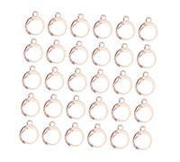 TIDTALEO 100pcs Rose Gold Round French Leverback Earring Hooks for Jewelry Making DIY Accessory Lightweight Ear Decor Craft Supplies