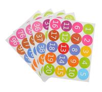 TIDTALEO 100pcs Self-Adhesive Number Labels Colored Dot Stickers for Classroom Nursery Office Organization Easy Peel and Stick for Storage Sorting and Numbering Systems