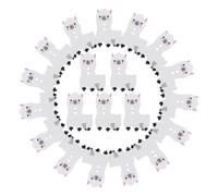 TIDTALEO 100pcs White Alpaca Shape Wood Buttons 25x16mm with 2 Holes for Sewing Knitting DIY Craft Decoration UK