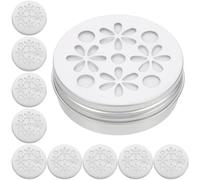 TIDTALEO 10pcs Aluminum Aromatherapy Diffuser Box with Creative Ventilation Hole Shapes Simple Design Odorless Vehicle Decoration for Desktop and Living Room
