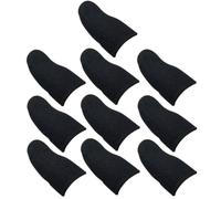 TIDTALEO 10pcs Anti-slip Breathable Finger Sleeves for Mobile Gaming Elastic Conductive Fiber Covers with Touchscreen Protection Lightweight Thumb and Finger Cot for Enhanced Grip and Sweat