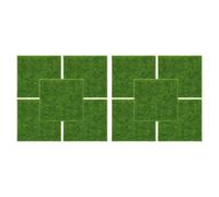 TIDTALEO 10pcs Artificial Moss Mat Faux Moss Decorative Turf 15x15cm Simulation Green Patch for Miniature Gardens Terrariums and Indoor Outdoor Landscaping