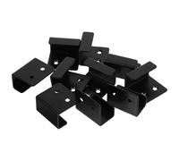 TIDTALEO 10pcs Black Stainless Steel Tile Hanger Hooks Heavy Duty Wall Brackets for Picture and Mirror Display, Adjustable Tile Clip Mounts for Home and Gallery Use