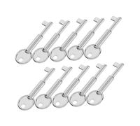 TIDTALEO 10pcs Emergency Stop Button Reset Keys for Alarm Switches Alloy Metal Portable Design with Perforation for Home Office Commercial Use Safety Management