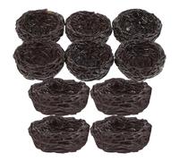 TIDTALEO 10pcs Mini Resin Bird Nest Decorations for Easter and Home Decor, Sturdy Versatile Use Ornaments with Artificial Eggs, for Seasonal Table and Wedding Decoration