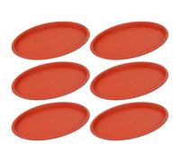 TIDTALEO 10pcs Oval Plant Pot Trays Thickened Pp Plastic Flowerpot Saucers Solid Water Drip Trays Suitable for Indoor and Outdoor Use Replanting Gardening