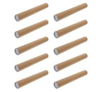 TIDTALEO 10PCS Small Poster Mailing Tubes with Caps 50mm Inner Diameter Reinforced Kraft Paper Storage Tubes for Art Documents Fishing Rods 40cm Length
