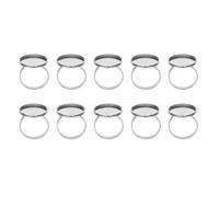 TIDTALEO 10pcs Stainless Steel Adjustable Ring Bases for DIY Jewelry Making Smooth Surface Inner Ring Blanks for Creative Crafting Accessories