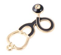 TIDTALEO 10pcs Stethoscope Pendant Charms DIY Jewelry Making Accessory Alloy Material Fine Workmanship Black Color for Necklace Bracelet Creative Design