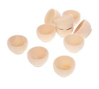 TIDTALEO 10pcs Wooden Blank Bowls Smooth Edges DIY Craft Bowls for Painting and Home Decor Creative Natural Wood for Handmade Ornaments and Fruit Display